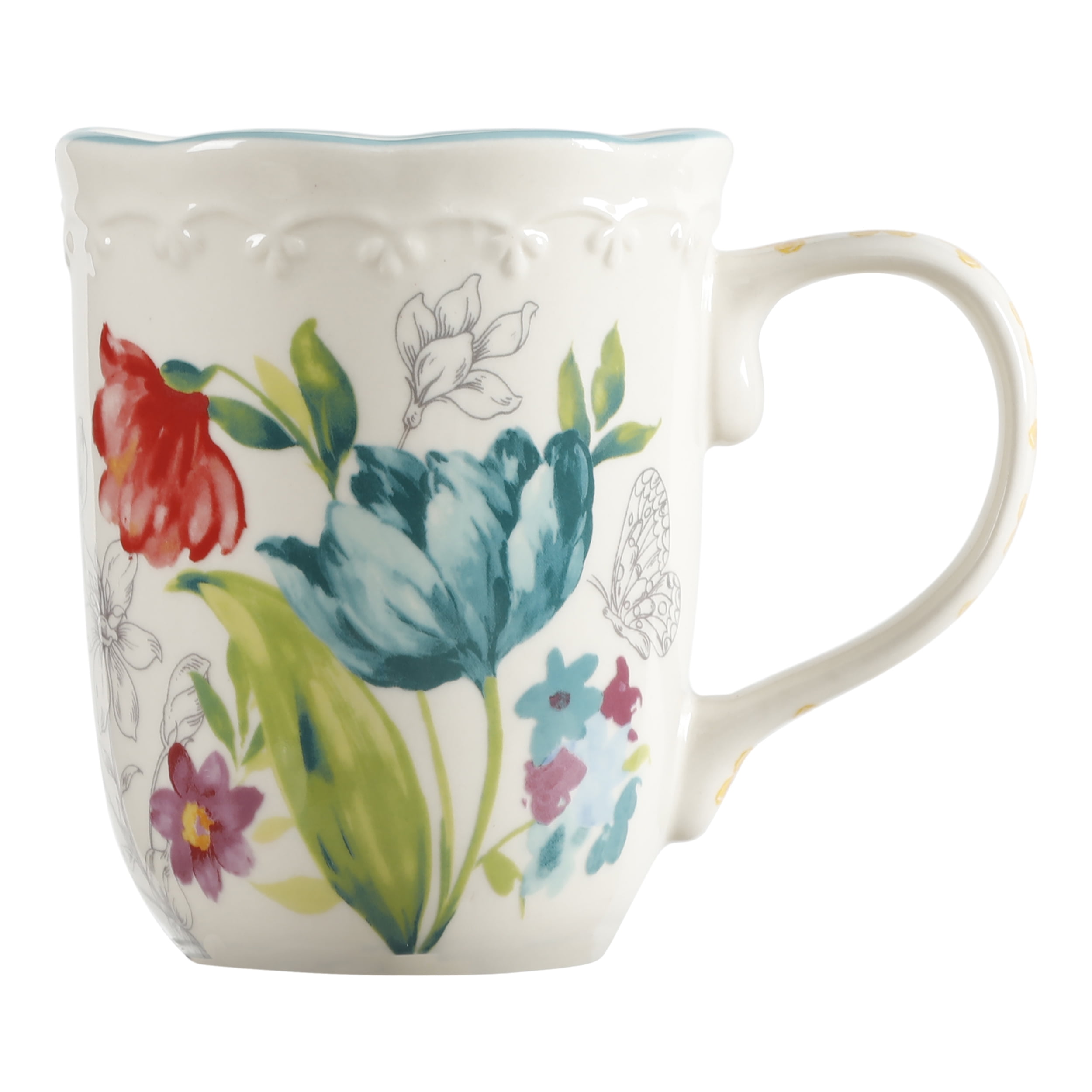 The Pioneer Woman Blooming Bouquet Multi-Color Ceramic 18-Ounce Mug