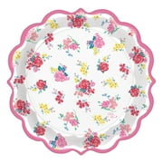 The Pioneer Woman Blue Cape Paper Dessert Plates, 8in, 12ct