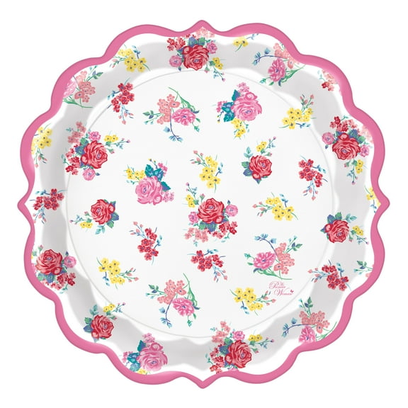 The Pioneer Woman Blue Cape Paper Dessert Plates, 8in, 12ct