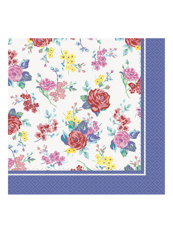 The Pioneer Woman Blue Cape Paper Luncheon Napkins, 24ct