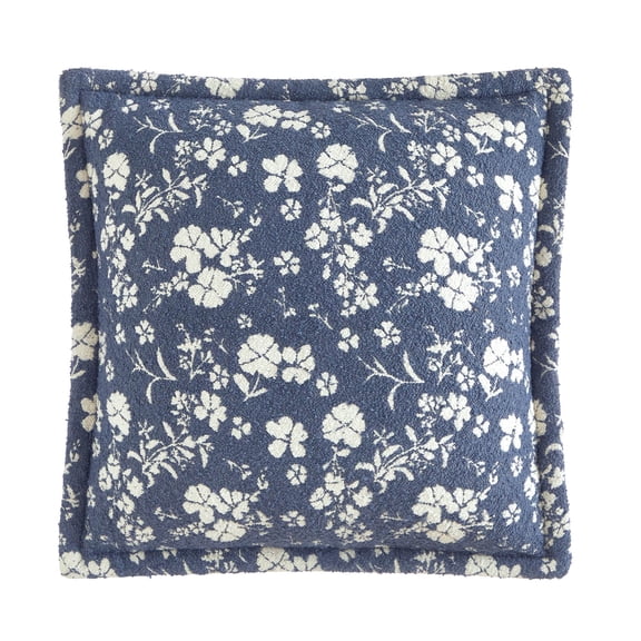 The Pioneer Woman Blue Daisy Boucle Decorative Pillow, 20" x 20"