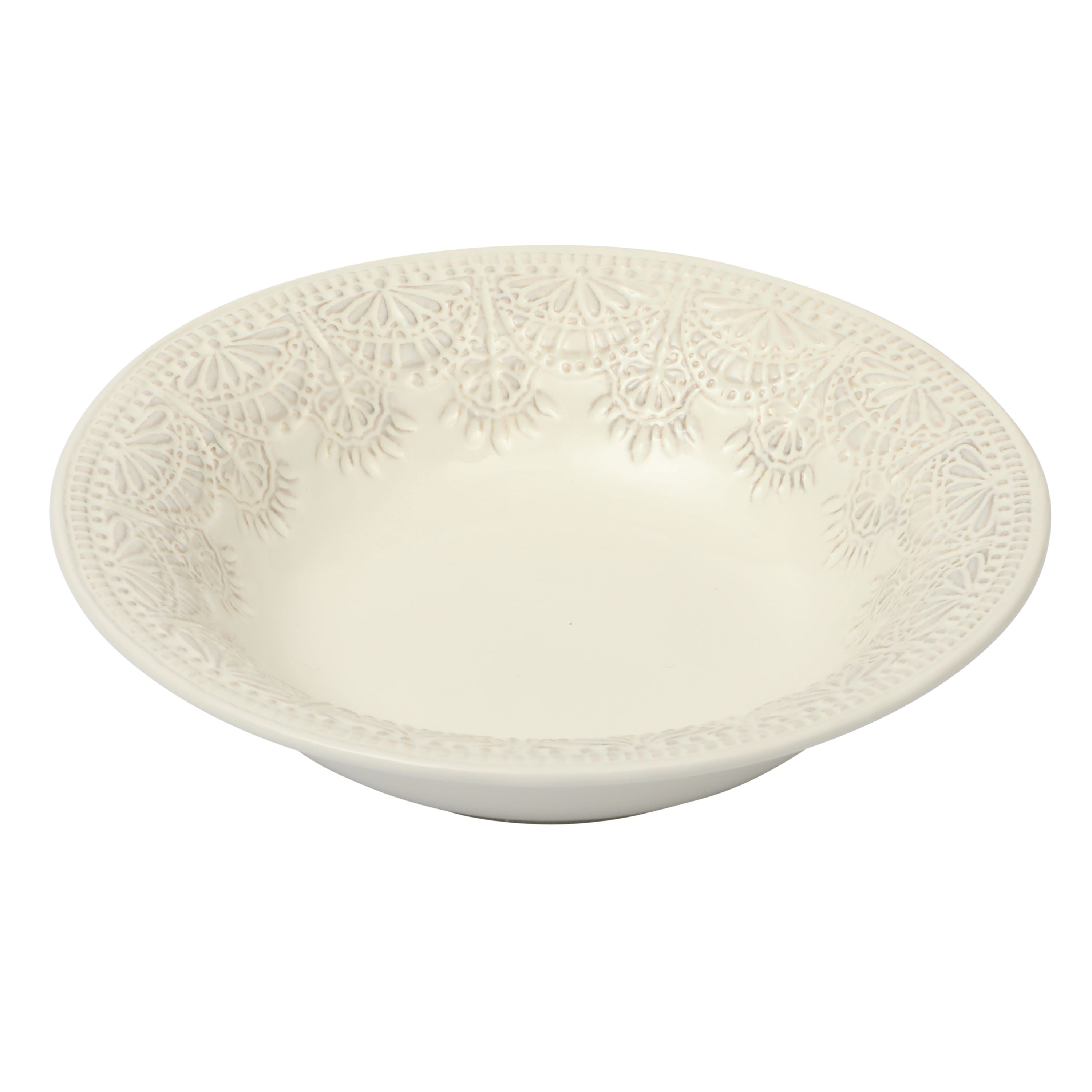 The Pioneer Woman Vintage Lace Stoneware Bowl, Linen