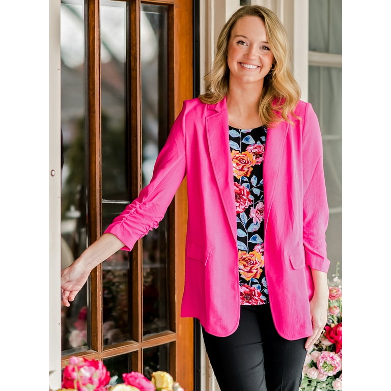 Pink boyfriend blazer womens 2025