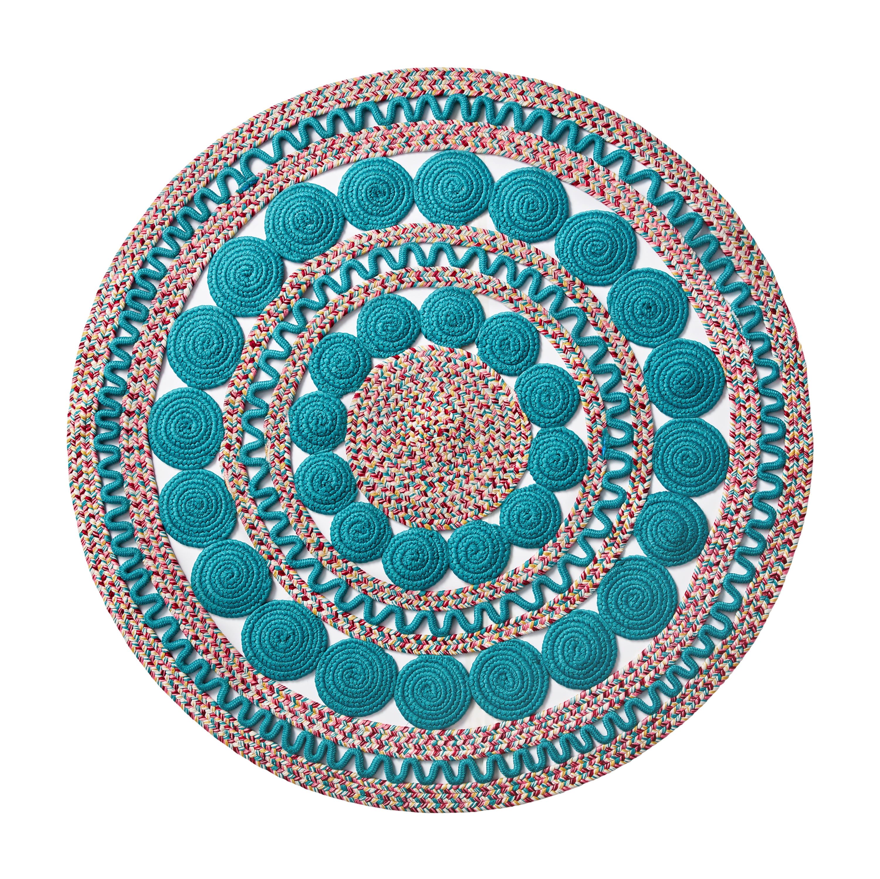 The Pioneer Woman Braided Floral Round Rug, 48