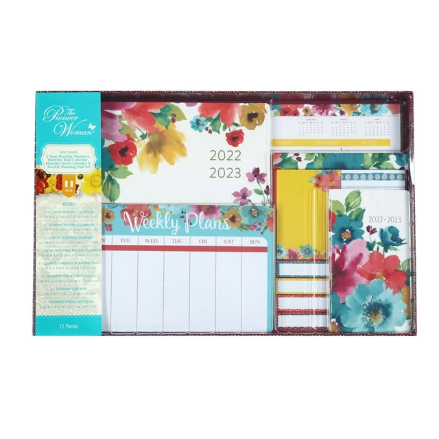 The Pioneer Woman Breezy Blossom 11Piece 2Year Monthly Planners