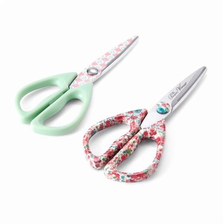 The Pioneer Woman 2-Piece All-Purpose Shears Set, Stainless Steel, Gorgeous Garden Pattern