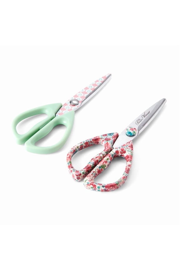 2-Piece All-Purpose Shears Set, Stainless Steel, Gorgeous Garden Pattern