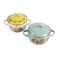 thumbnail image 1 of The Pioneer Woman Breezy Blossom Enamel on Steel 1.05-QT Mini Dutch Ovens, 2-Pack, 1 of 7