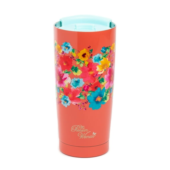 The Pioneer Woman Double Wall Insulated Stainless Steel Tumbler 20oz, Breezy Blossoms