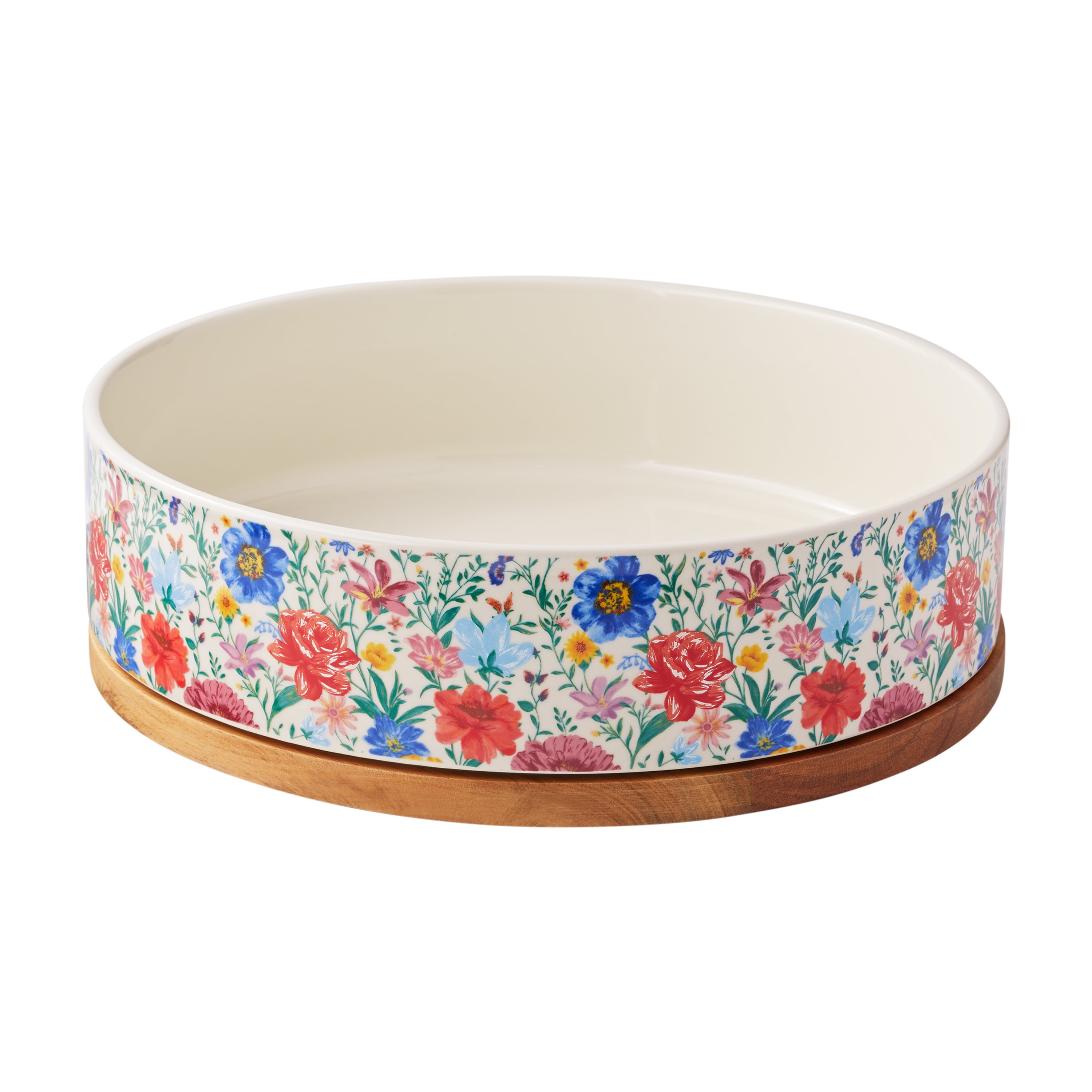 The Pioneer Woman 12-Inch Floral Wood Lazy Susan 