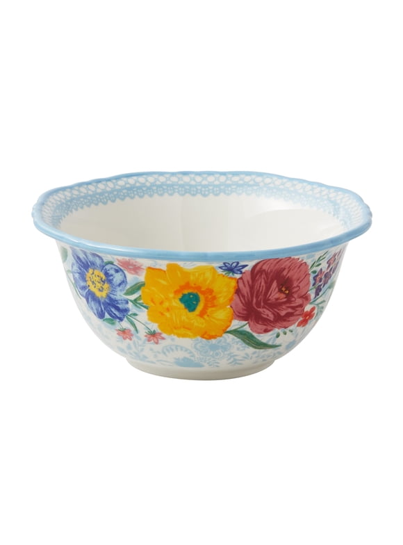 The Pioneer Woman Brilliant Blooms Round Stoneware Bowl
