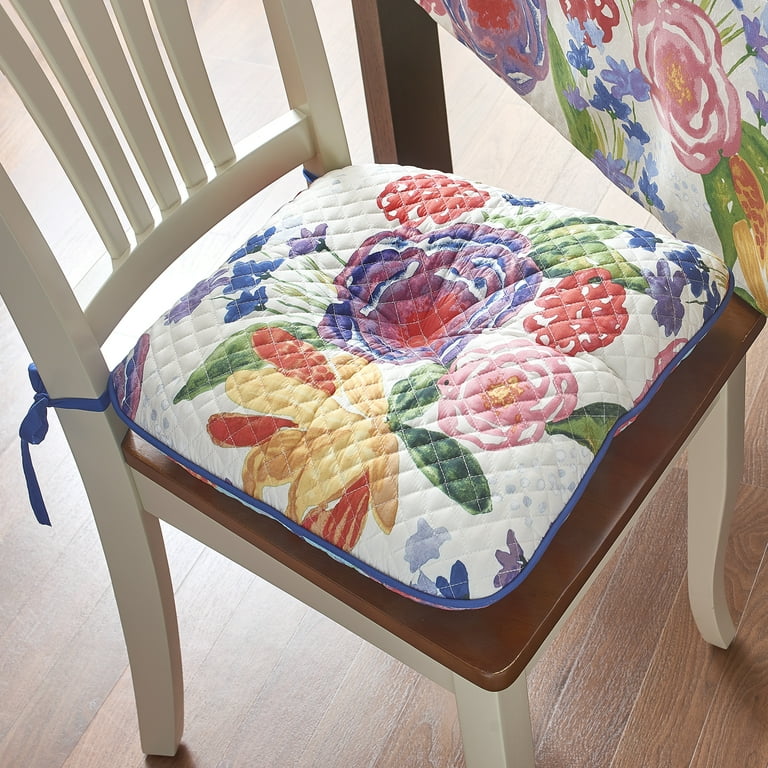 The pioneer woman celia reversible quilted chair pad outlet