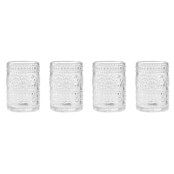 The Pioneer Woman Channing Glass Tumbler, 11 oz, Clear, Set of 4