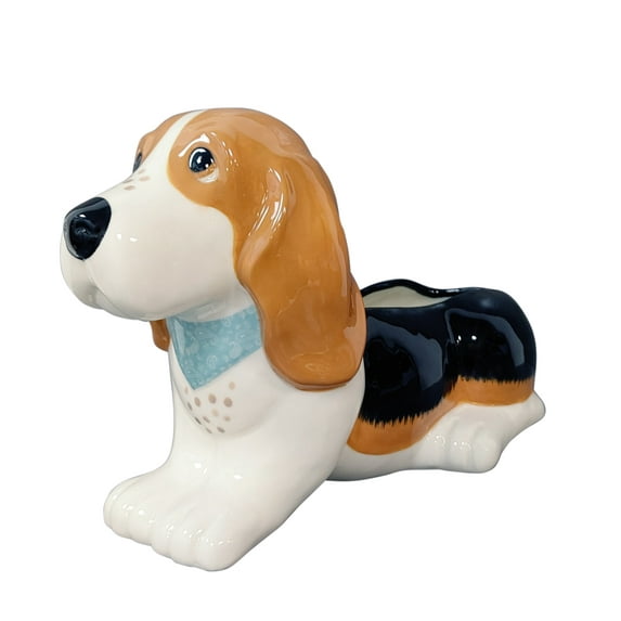 The Pioneer Woman Charlie the Ranch Dog Novelty Planter, Stoneware, 6in opening