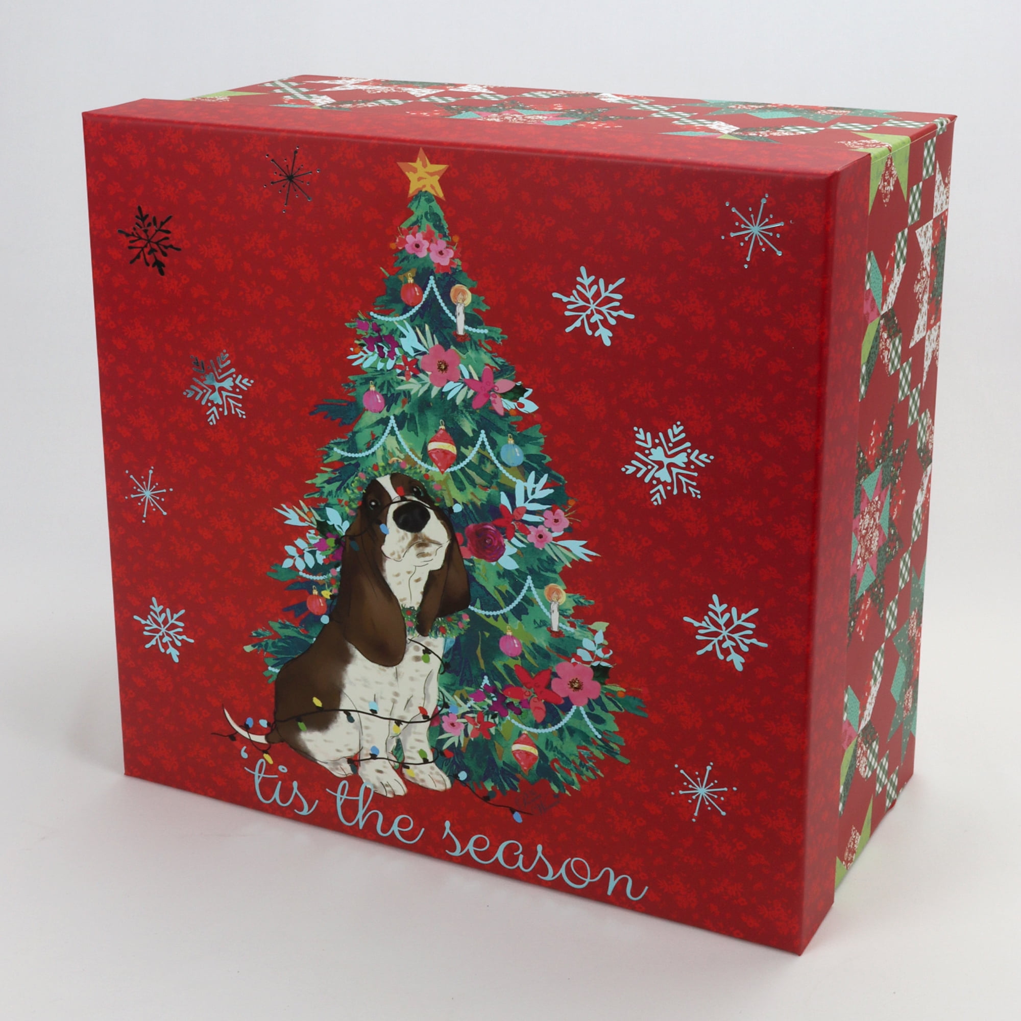 The Pioneer Woman Christmas Deluxe Square ExtraLarge Gift Box, Foiled