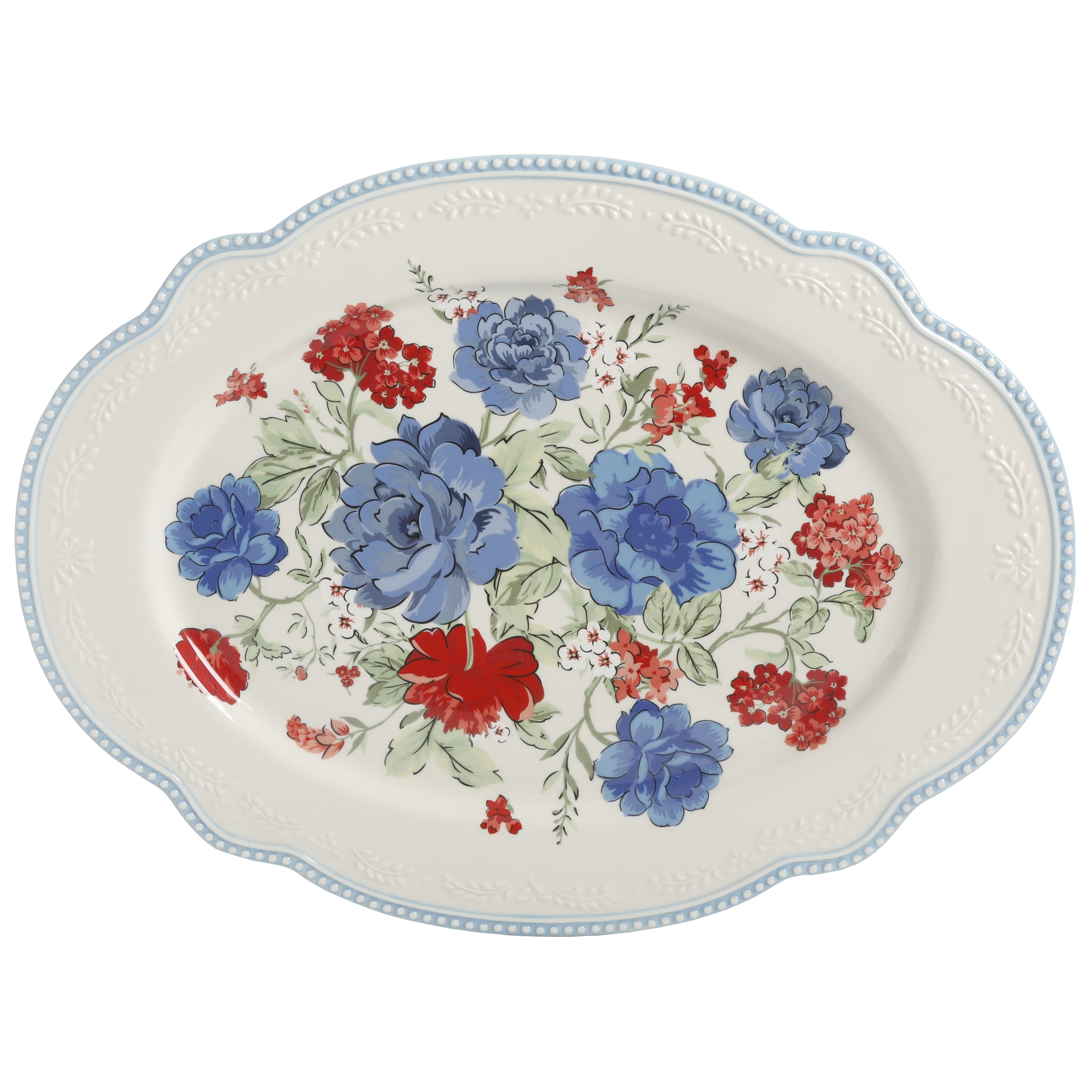 The Pioneer Woman Classic Charm Ceramic 18-inch Oval Platter