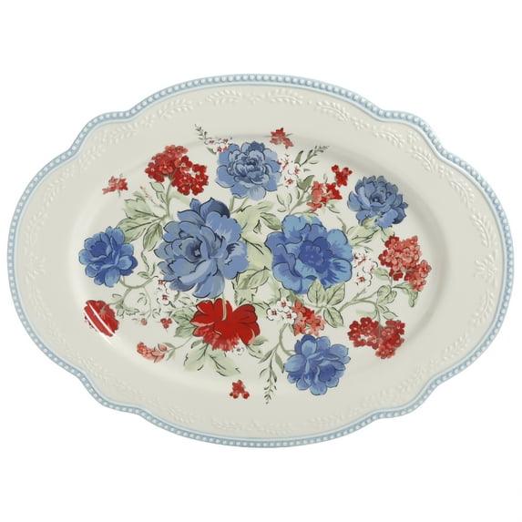 The Pioneer Woman Classic Charm Ceramic 18-inch Oval Platter