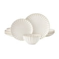 thumbnail image 1 of The Pioneer Woman Colette 12-Piece Stoneware Dinnerware Set, Cream, 1 of 8