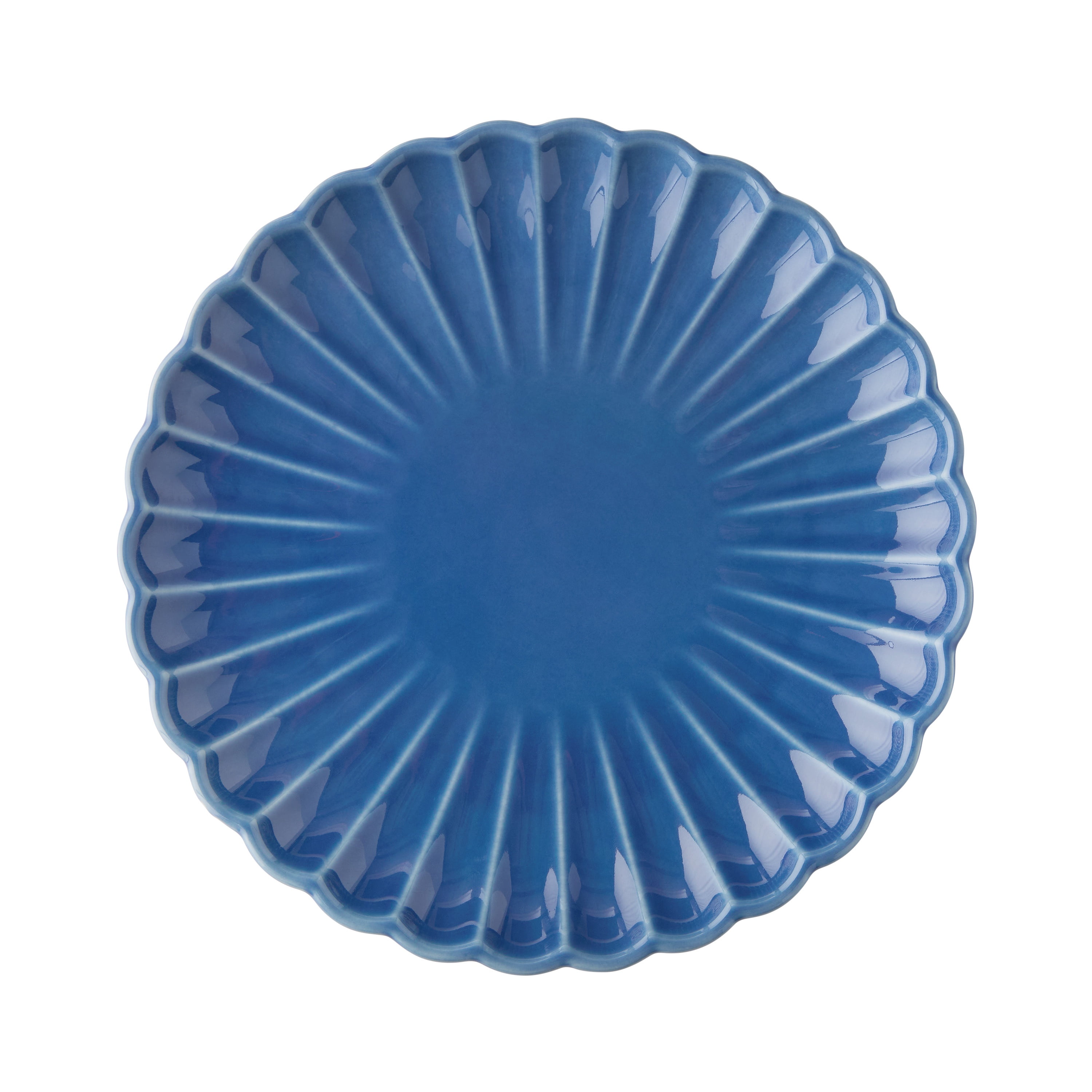 【美品】フランス　レヴォル★Cerise★耐熱ラージパイ皿 The Pioneer Woman Colette Stoneware Salad Plate Blue 8.5 inch