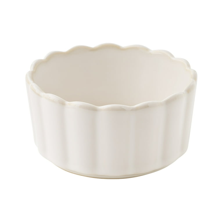 The Pioneer Woman Colette Stoneware Ramekin Cream Rustic Serving