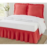 The Pioneer Woman Coral Cotton Swiss Dot 3-Piece Bedskirt and Sham Set