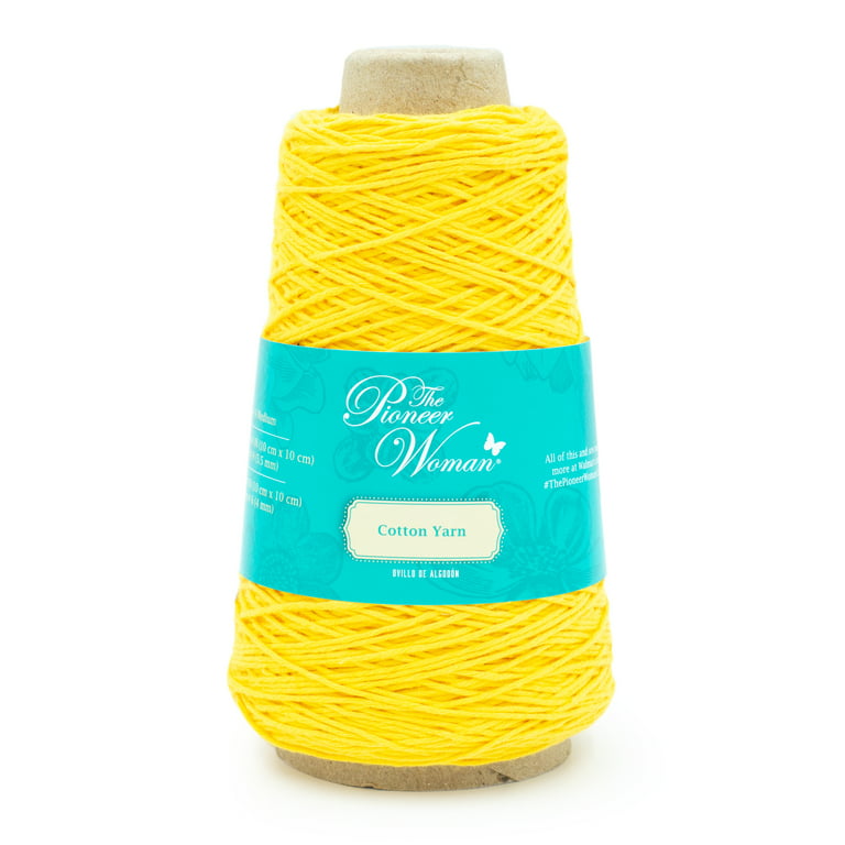 The Pioneer Woman Cotton Yarn Yellow Medium Yellow Yarn