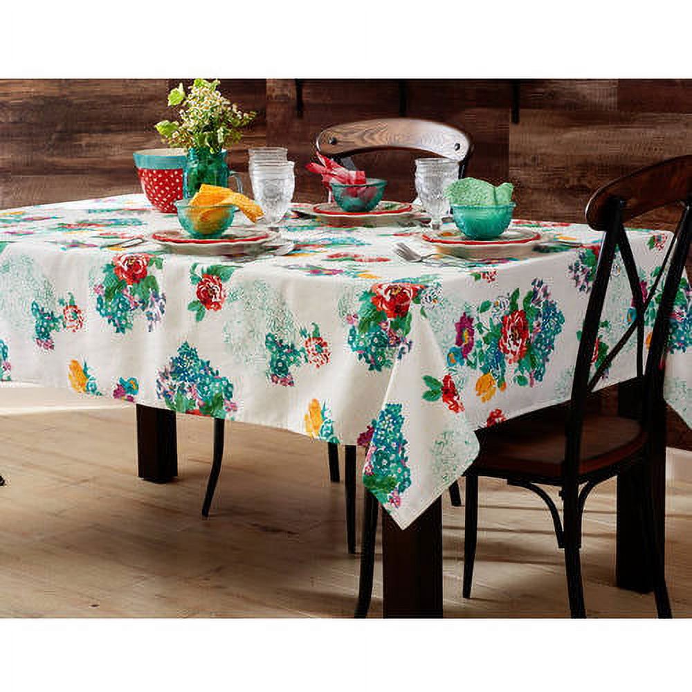 The Pioneer Woman Country Garden Tablecloth, 52" x 70", Multicolor - image 1 of 3