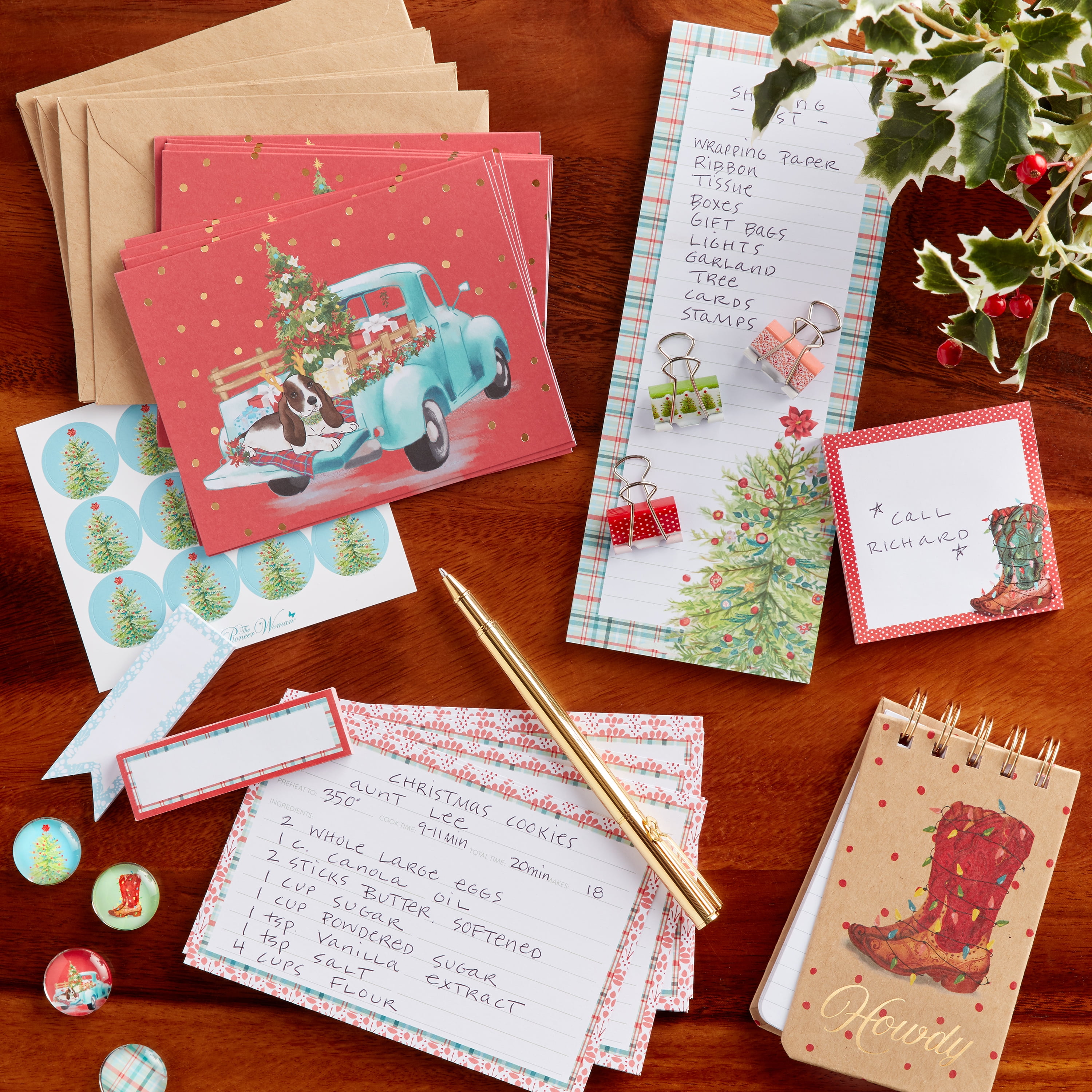 The Pioneer Woman Cowboy Christmas 59-Piece Stationery Set