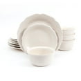 thumbnail image 1 of The Pioneer Woman Cowgirl Lace 12-Piece Dinnerware Set, Linen, 1 of 7