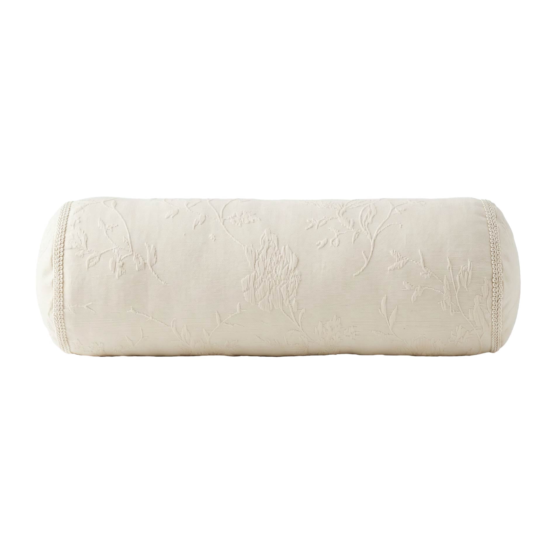 The Pioneer Woman Cream Matelassé Floral Crochet Trim Decorative Bolster Pillow
