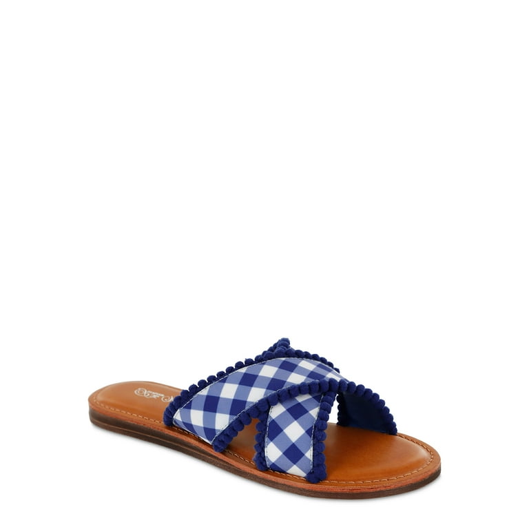 The Pioneer Woman Crossband Pom Pom Slide Sandals Women s