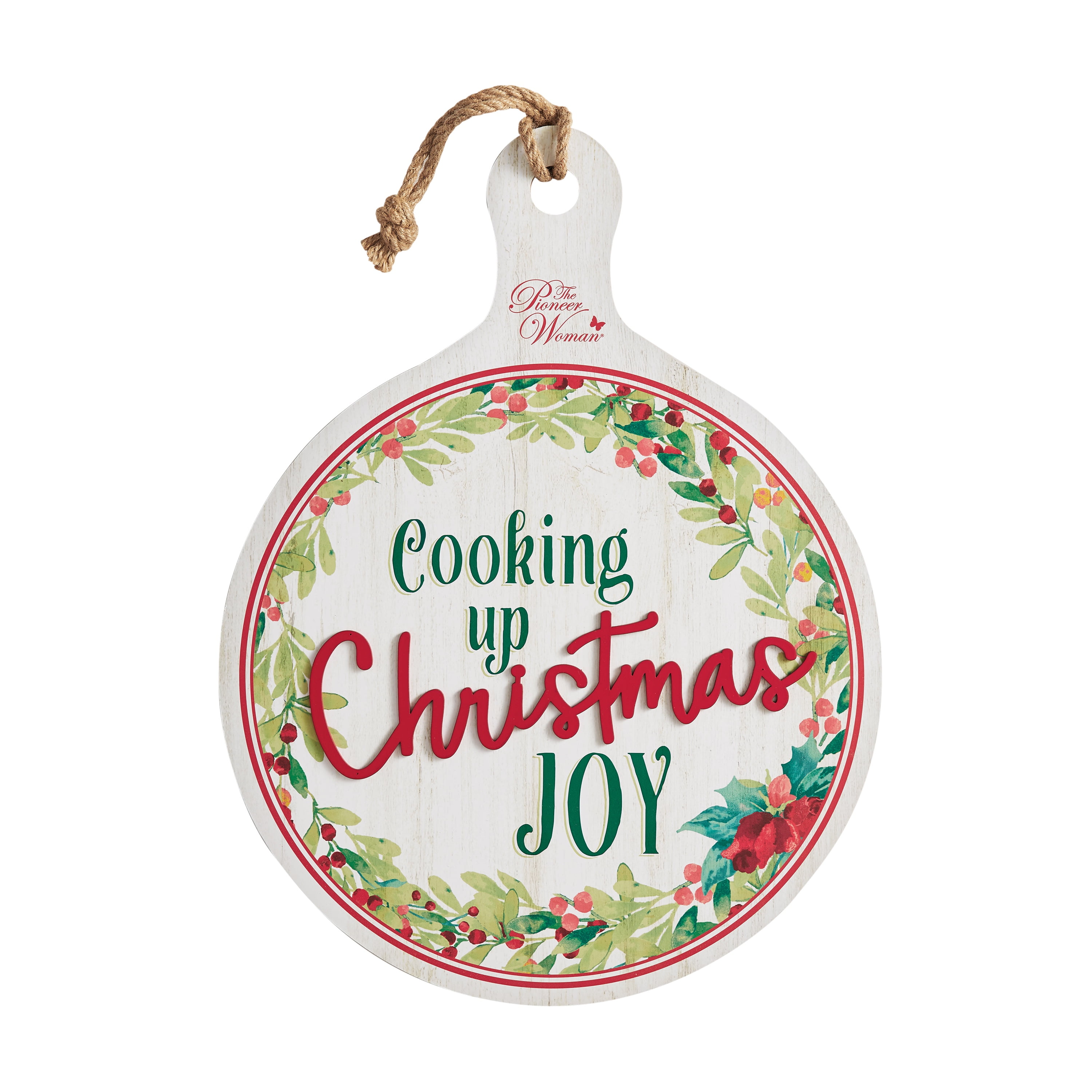 The Pioneer Woman Cutting Board Decoration, Cooking Up Christmas Joy