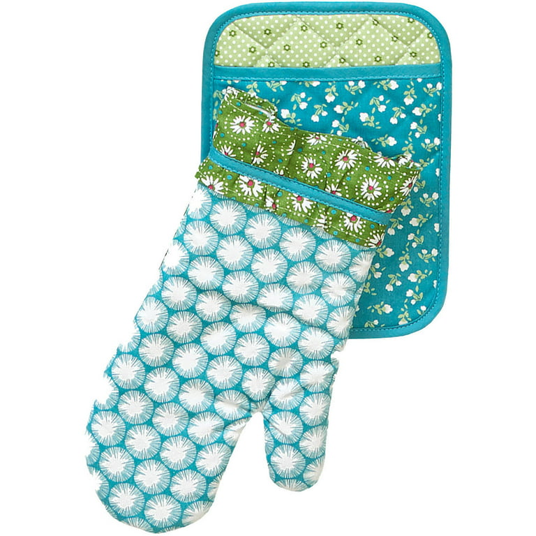 Pioneer Woman Green Kitchen Oven Mitts