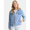thumbnail image 1 of The Pioneer Woman Denim Jacket with Embroidery, Sizes S-3X, Women’s and Women’s Plus, 1 of 5