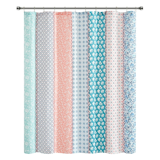 The Pioneer Woman Ditsy Cotton-Rich 72"x72" Shower Curtain (Patchwork)
