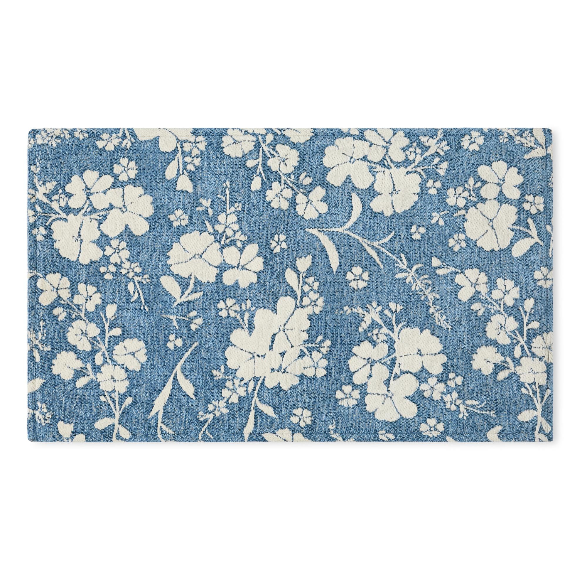 The Pioneer Woman Elmbrook Wildflower Cloudwalk Anti-Fatigue Comfort Mat, Blue, 20" x 32"