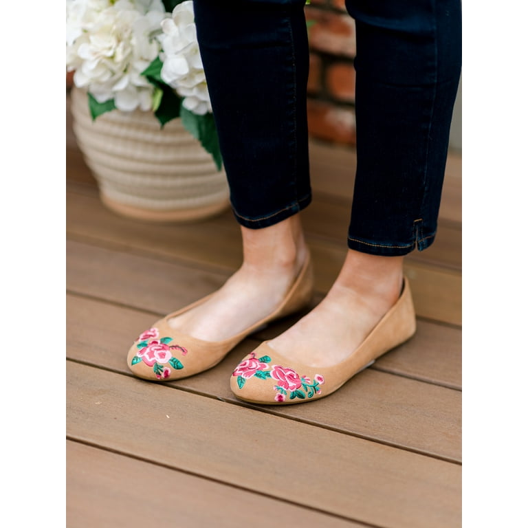 Embroidered ballet best sale flats