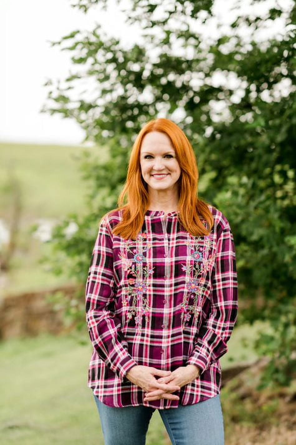 The Pioneer Woman Embroidered Flannel with Long Sleeves