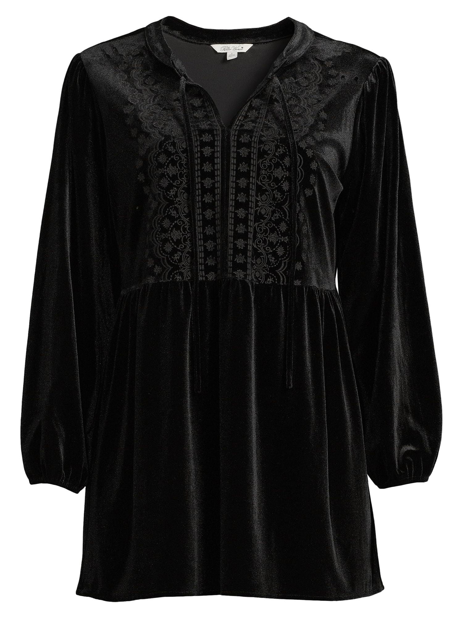 The Pioneer Woman Embroidered Velvet Empire Waist Top