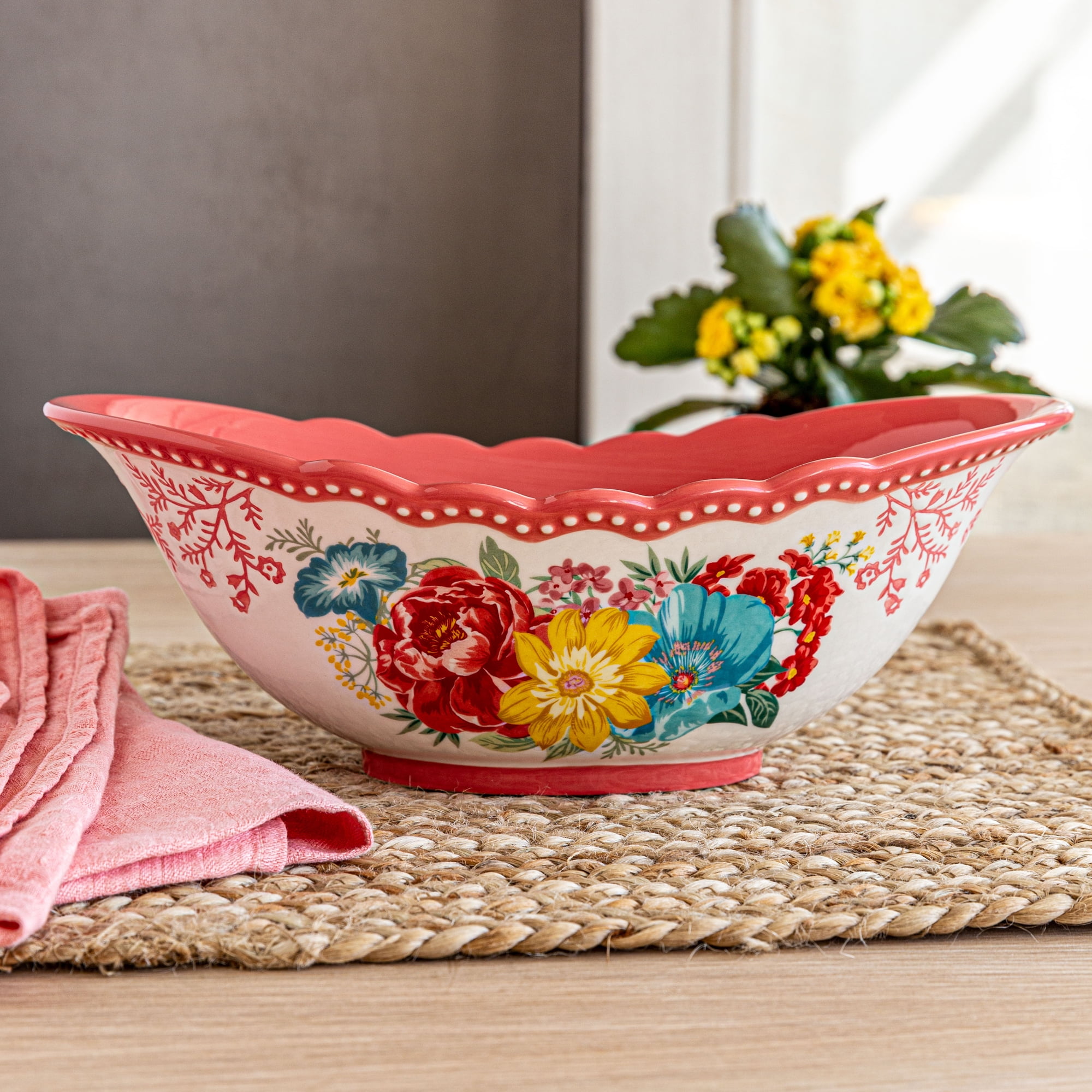 The Pioneer Woman Fancy Flourish Stoneware Center Piece Bowl