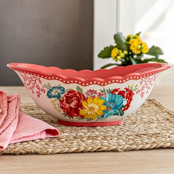 The Pioneer Woman Fancy Flourish Stoneware Center Piece Bowl