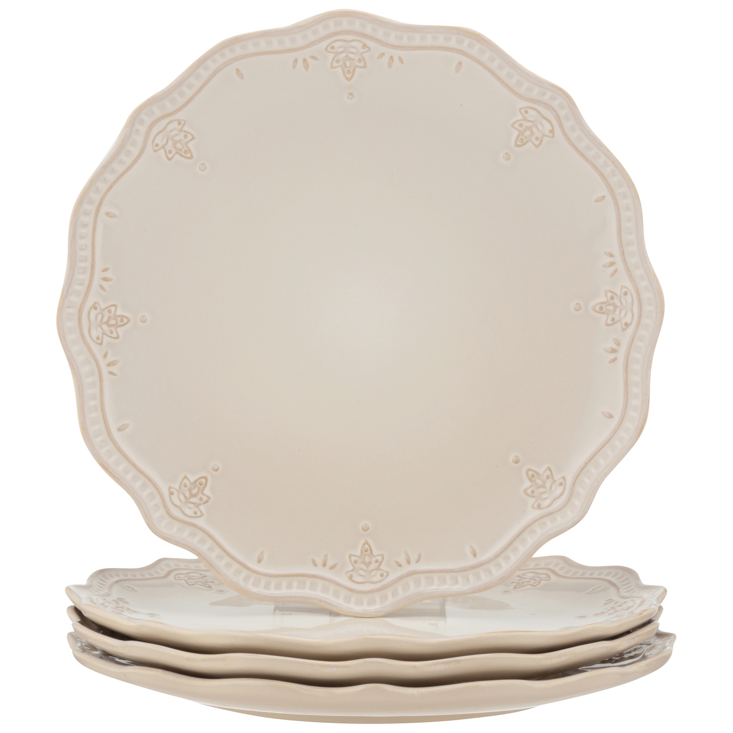 The Pioneer Woman Farmhouse Lace 4-Piece Dinner Plate Set - image 1 of 4