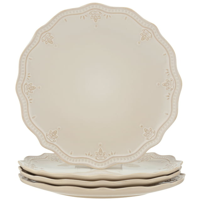 The Pioneer Woman Farmhouse Lace 4-Piece Dinner Plate Set