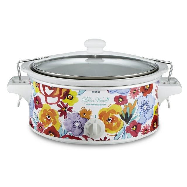 The Pioneer Woman Flea Market Floral 6Quart Portable Slow Cooker
