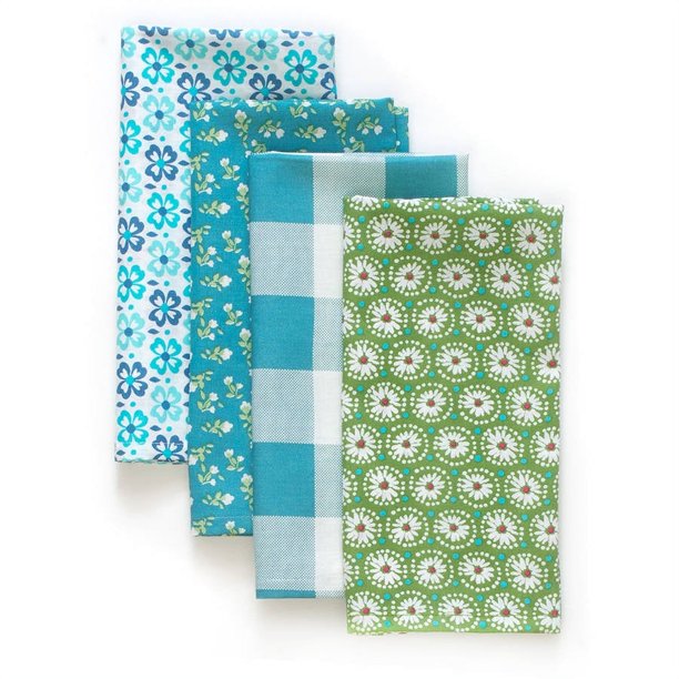 The Pioneer Woman Flea Market Teal Napkins, 4 Count