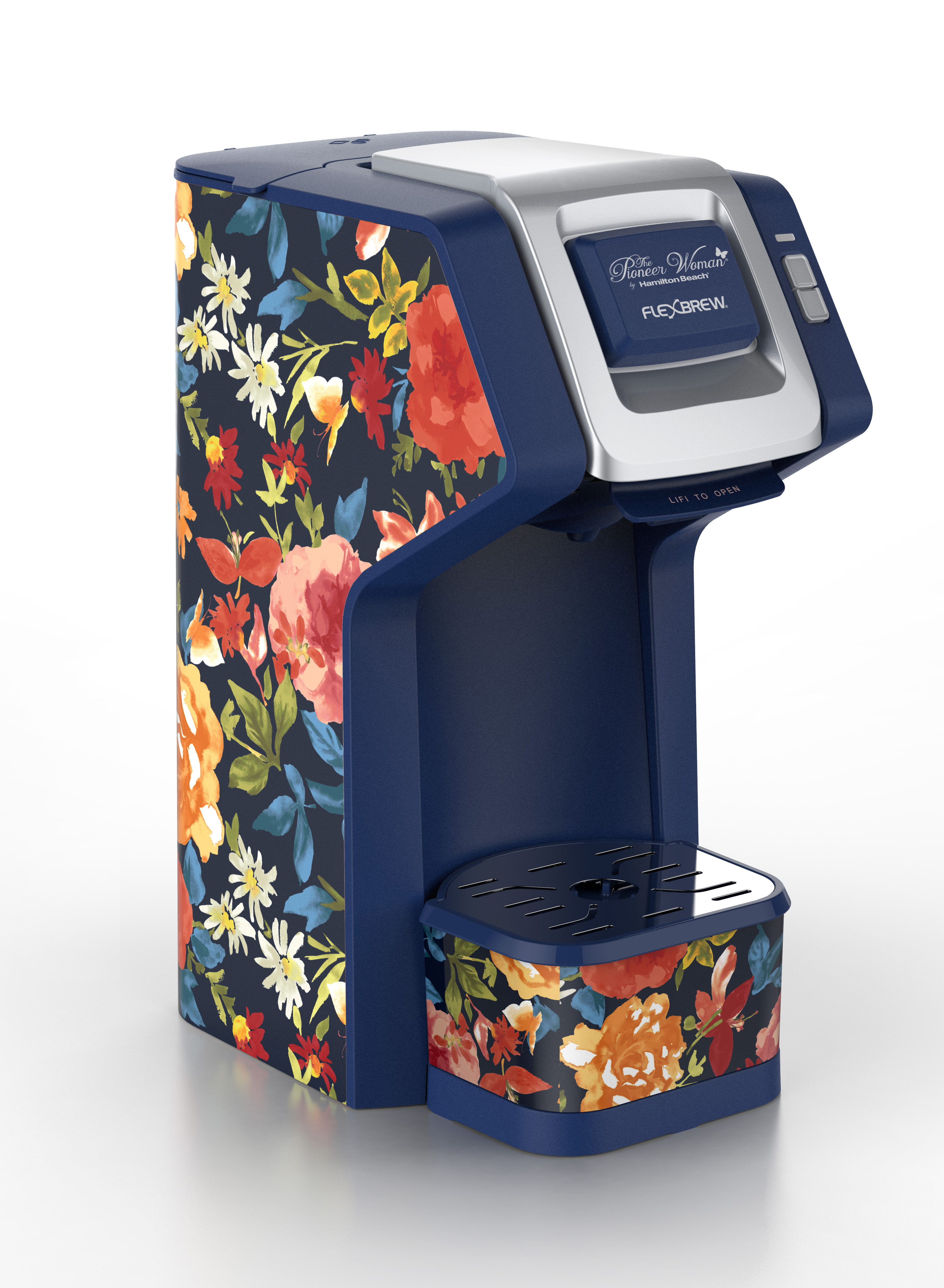 The Pioneer Woman FlexBrew Single-Serve Coffee Maker, Fiona Floral Blue, 49932 - image 1 of 8