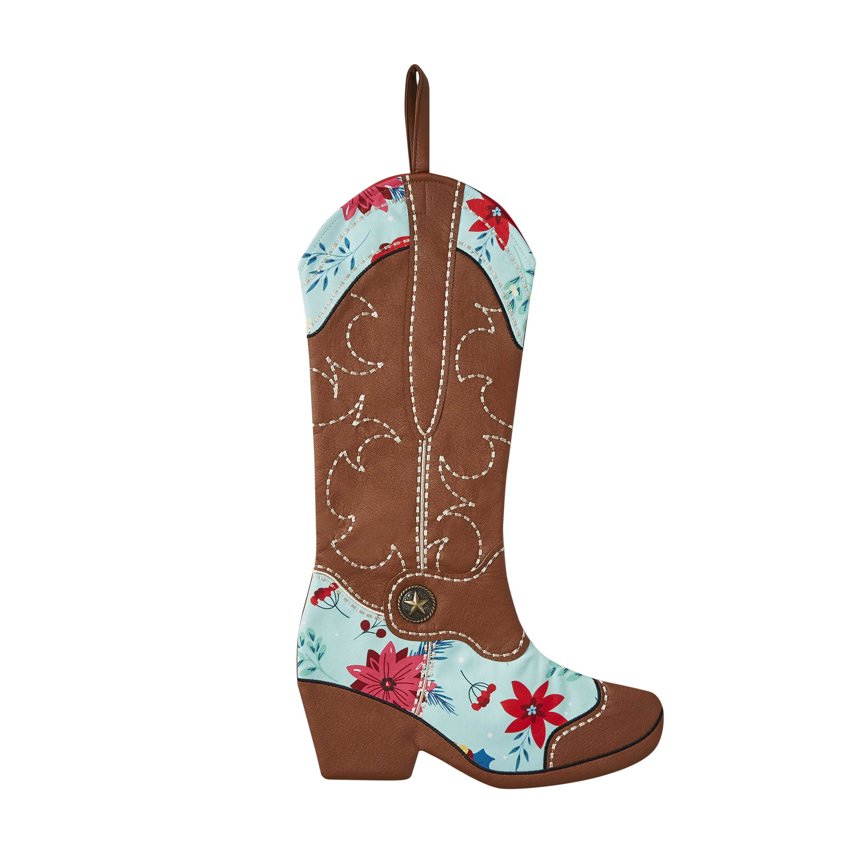 The Pioneer Woman Floral Boot Multi-color Christmas Stocking, 20" - image 1 of 5