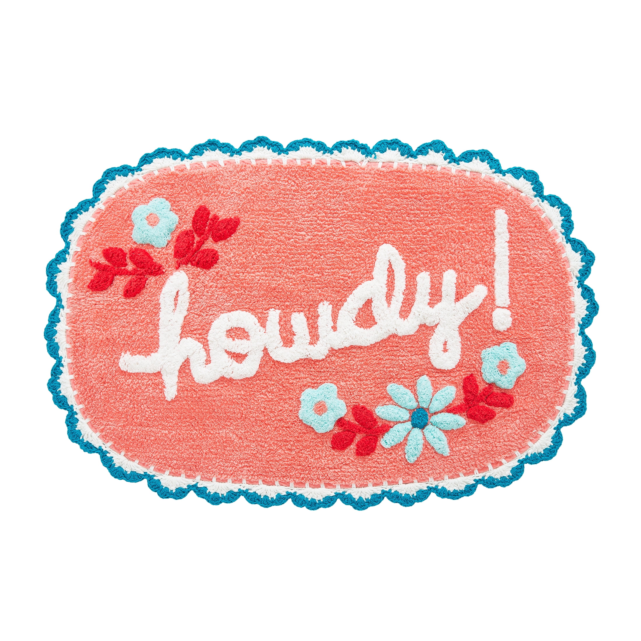 Find Your Perfect The Pioneer Woman Floral Howdy Typography Cotton Oval