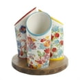thumbnail image 1 of The Pioneer Woman Floral Medley 3-Compartment Ceramic Utensil Holder, 1 of 8