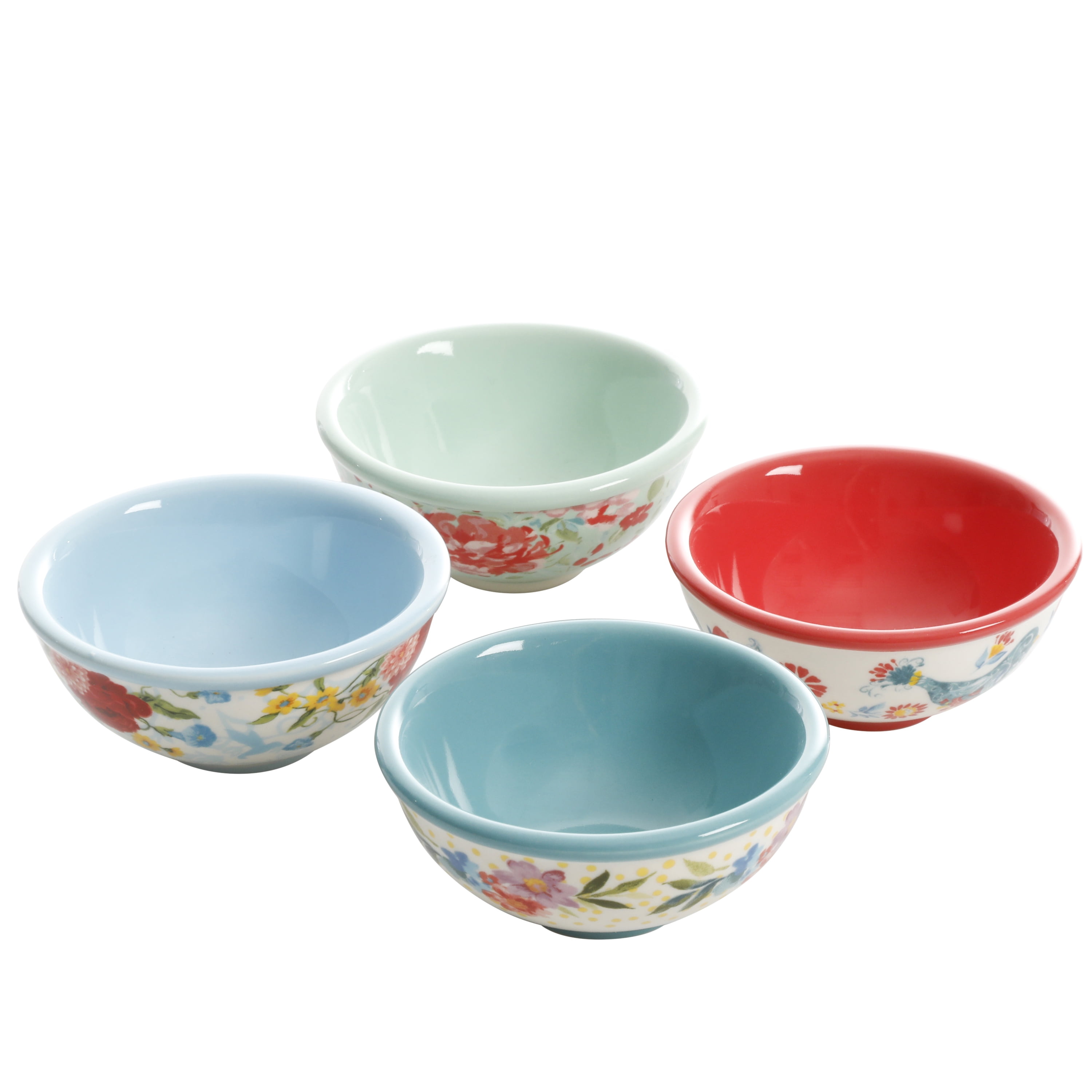  The Pioneer Woman Dipping Bowls 4 Pack 3.1 inch (Blooming  Bouquet)